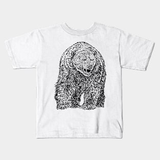 Angry Grizzly Bear Kids T-Shirt